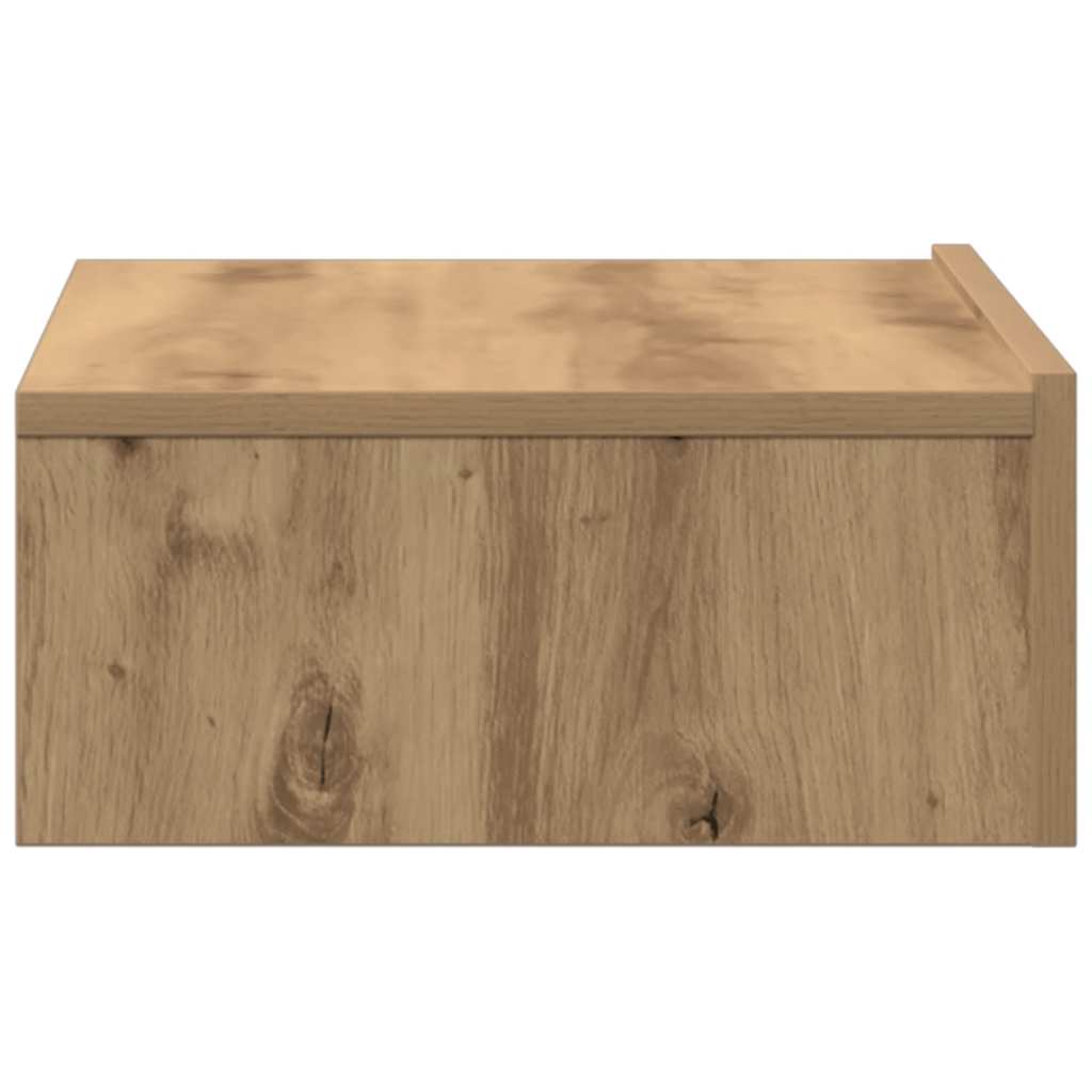 Nachtkastje 60x35 cm bewerkt hout artisanaal eikenkleur – afbeelding 8