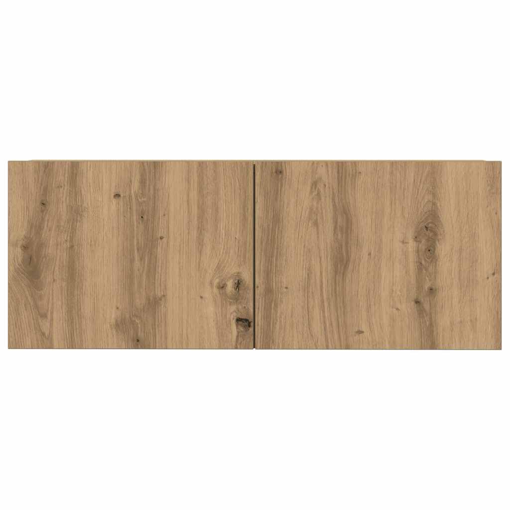 7-delig Tv-meubelset wandmontage artisanaal eiken – afbeelding 6