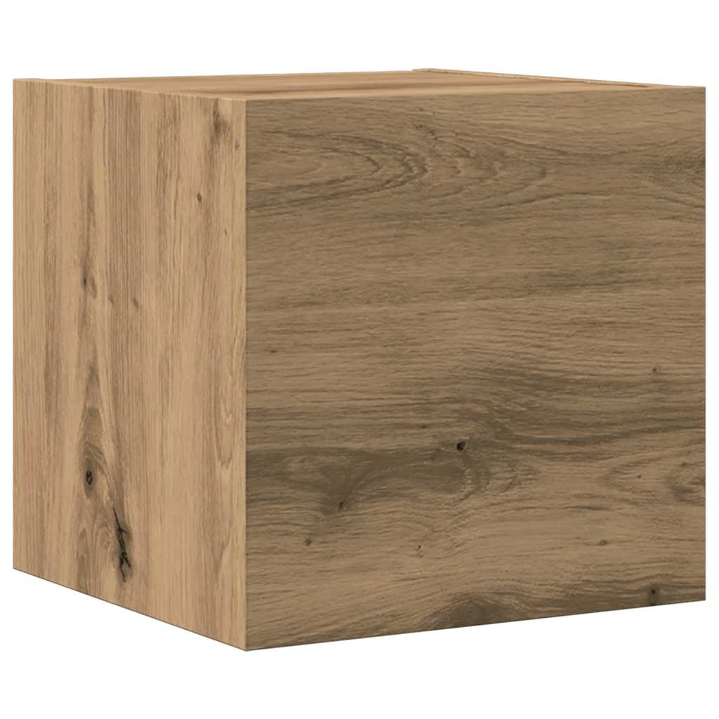 7-delig Tv-meubelset wandmontage artisanaal eiken – afbeelding 7