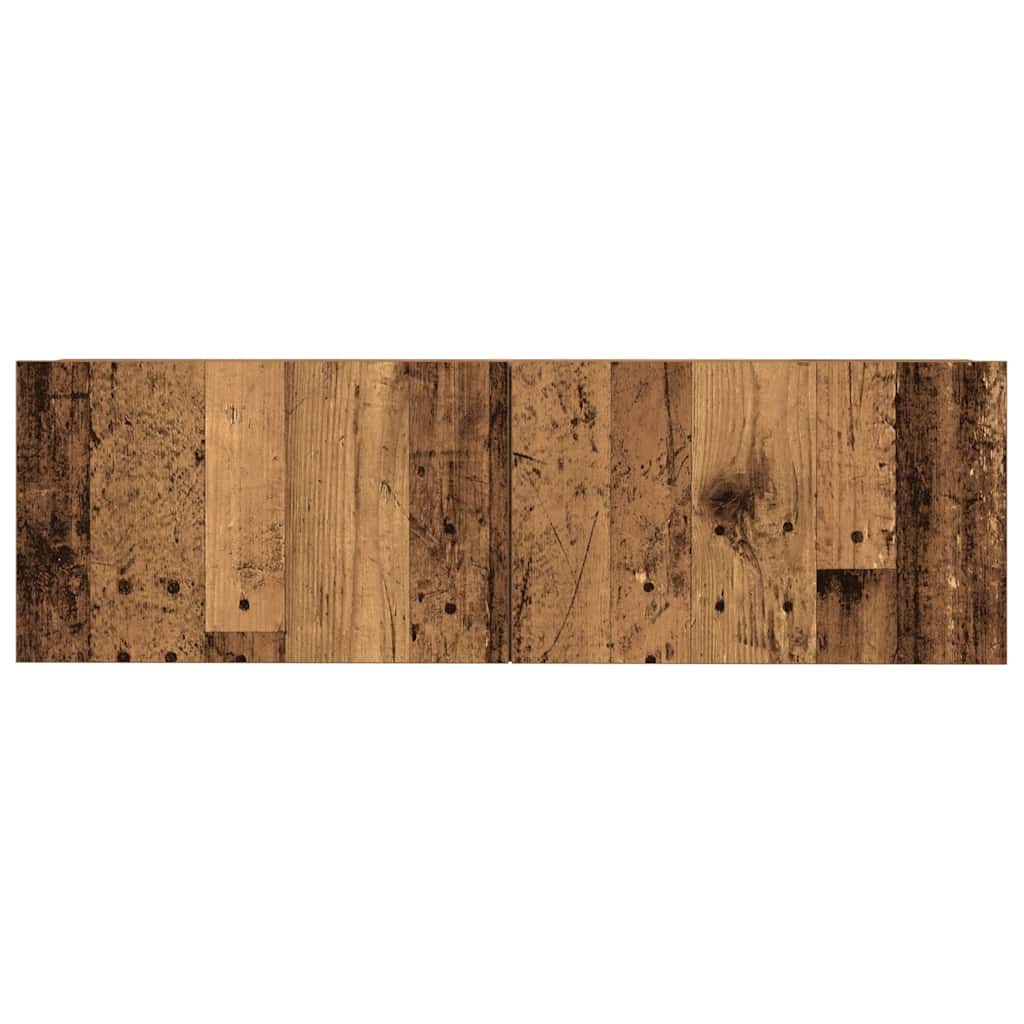 7-delig Tv-meubelset wandmontage bewerkt hout oud houtkleurig – afbeelding 5