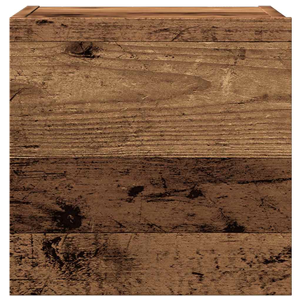 7-delig Tv-meubelset wandmontage bewerkt hout oud houtkleurig – afbeelding 7