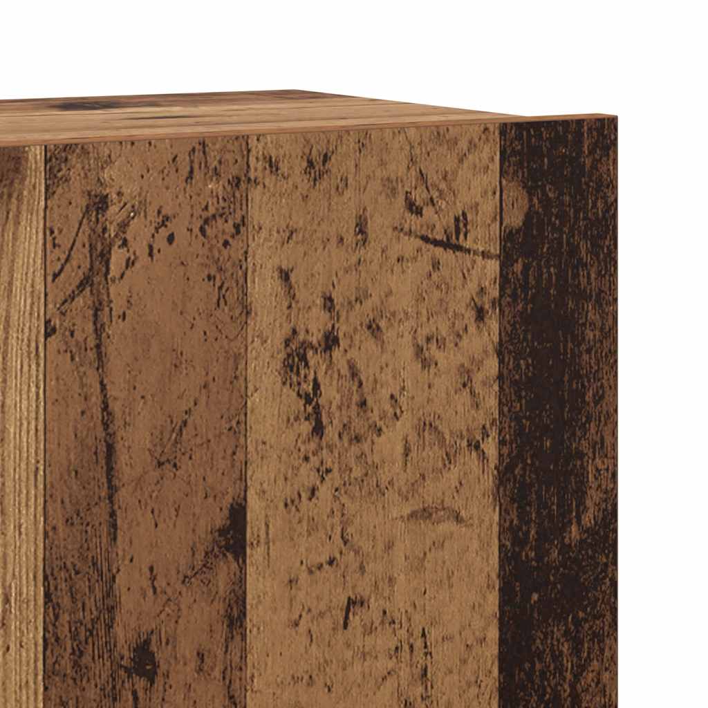 7-delig Tv-meubelset wandmontage bewerkt hout oud houtkleurig – afbeelding 8