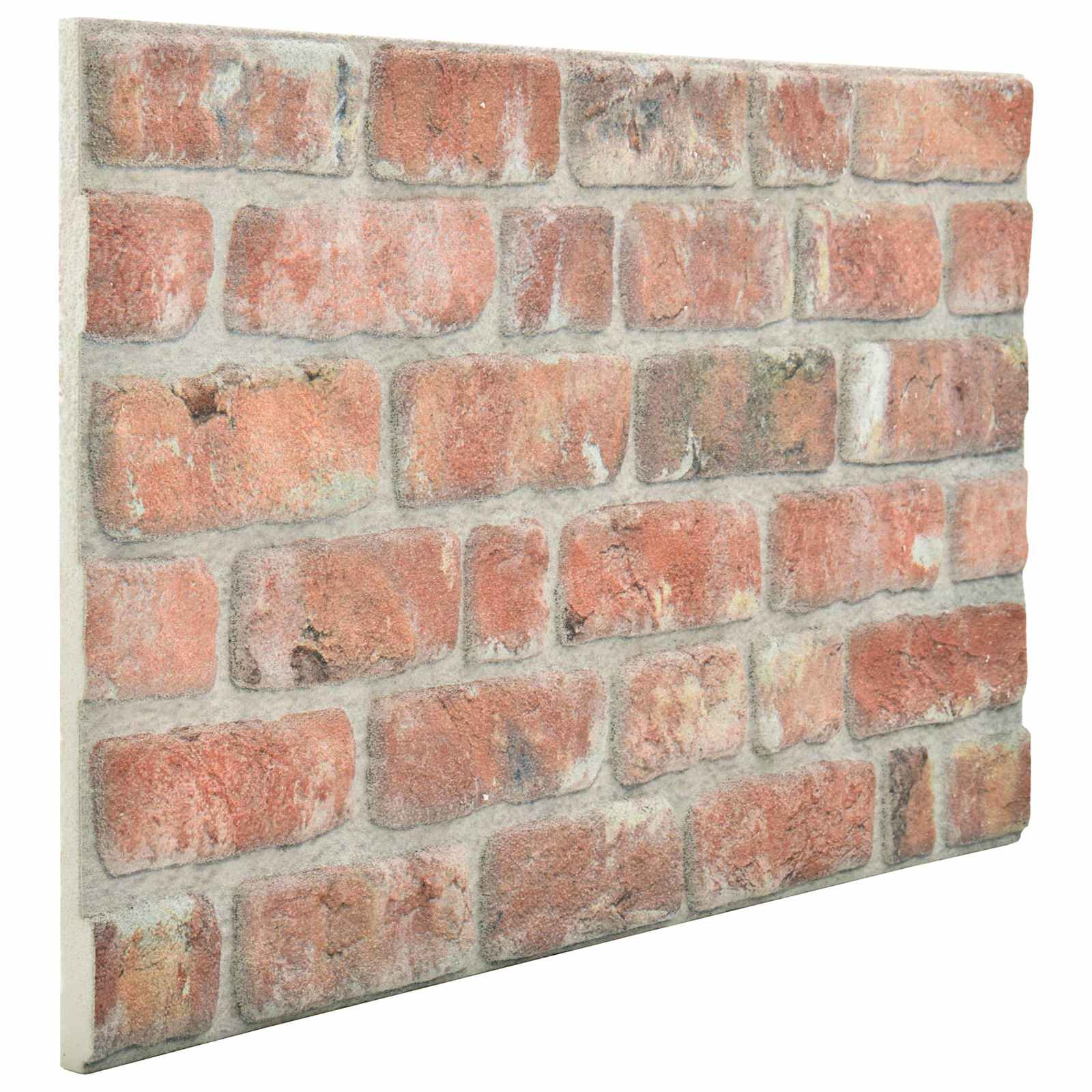 Wandpanelen 10 pcs Rood 100 x 50 cm EPS-schuim