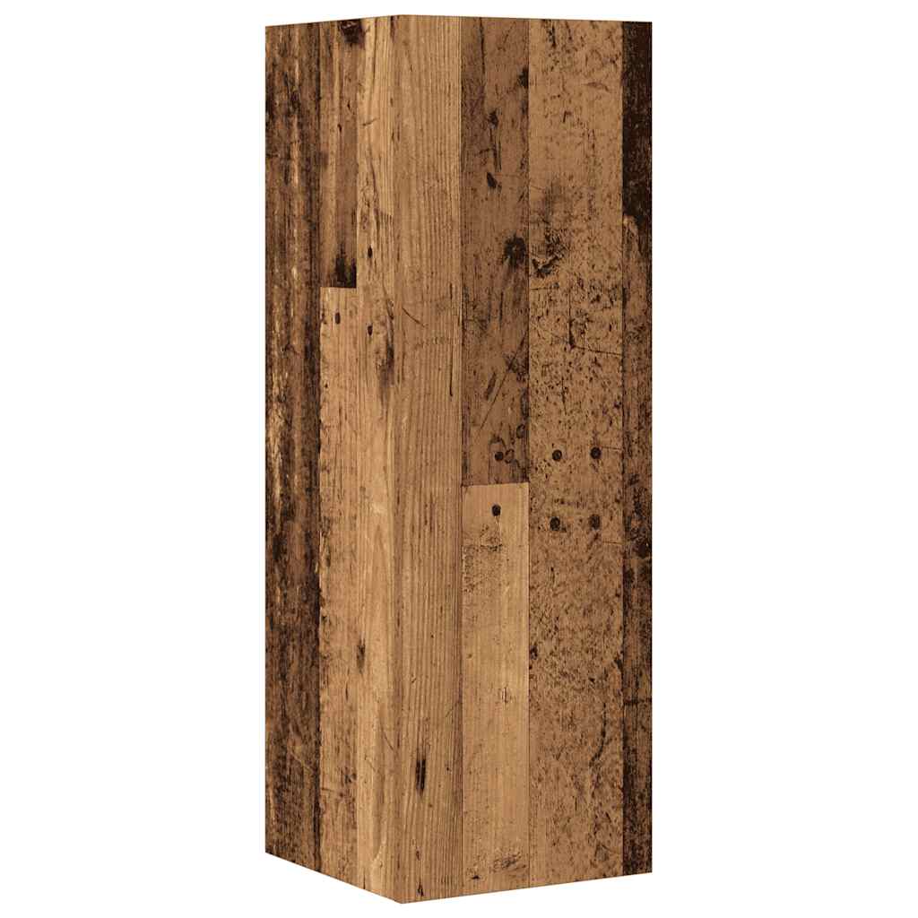 4-delig Tv-meubelset wandmontage bewerkt hout oud houtkleurig – afbeelding 5