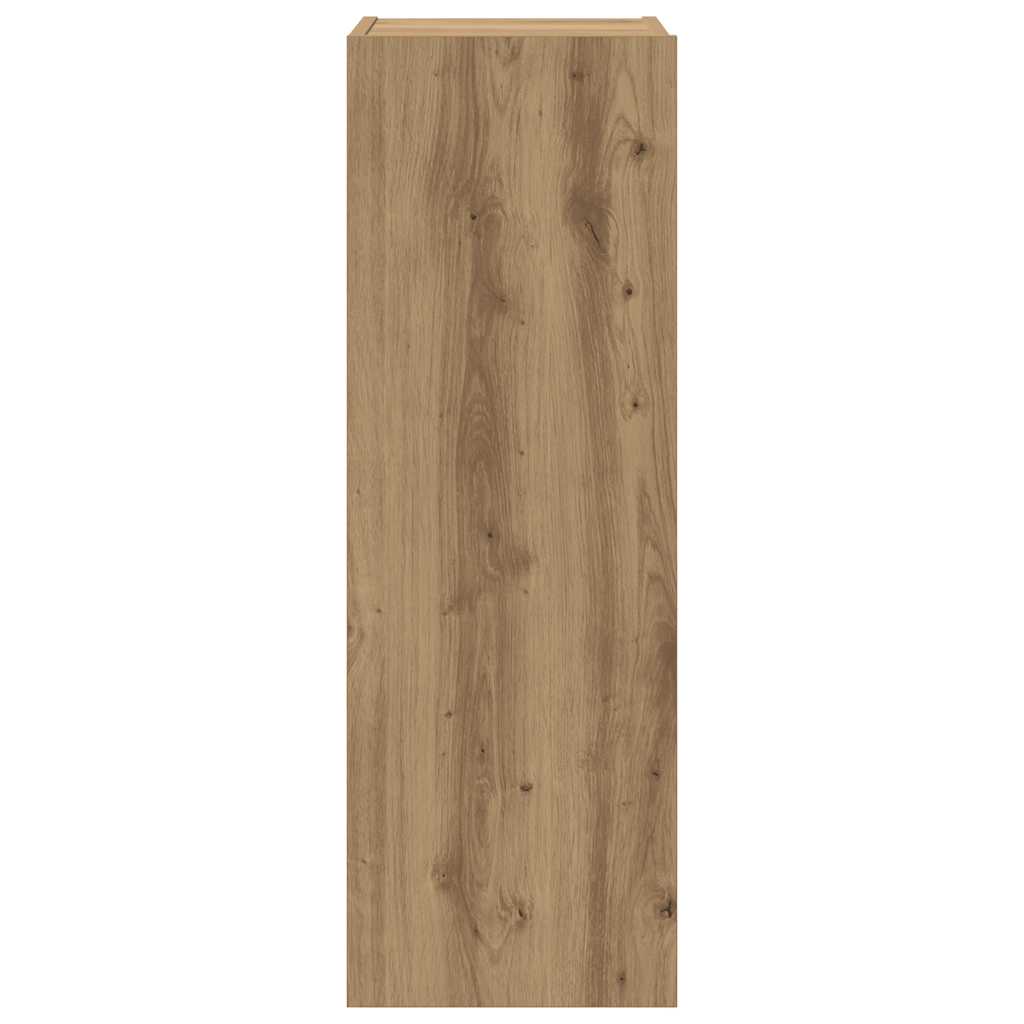 4-delig Tv-meubelset wandmontage bewerkt hout artisanaal eiken – afbeelding 8