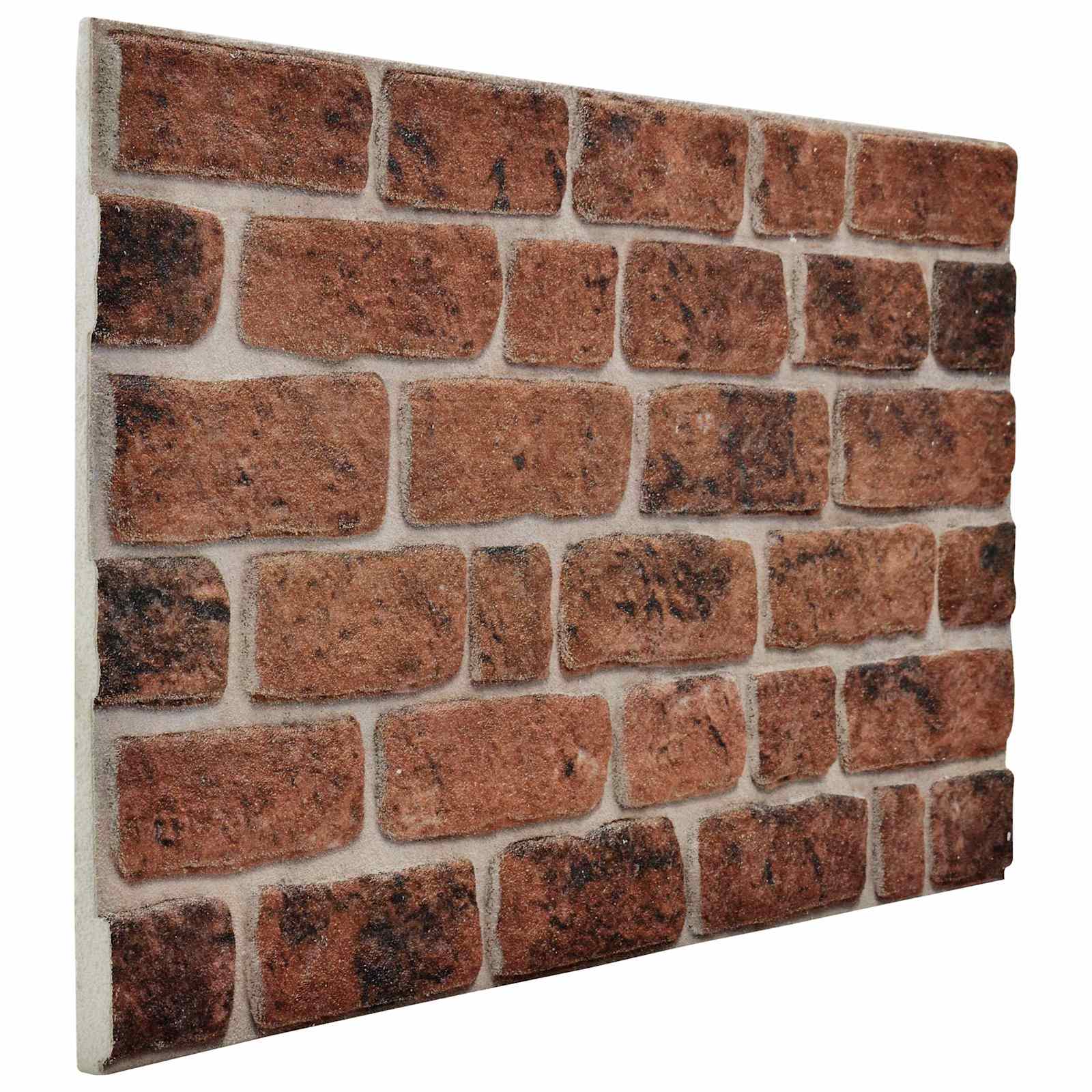 Wandpanelen 10 pcs Bruin Baksteen 100 x 50 cm EPS-schuim