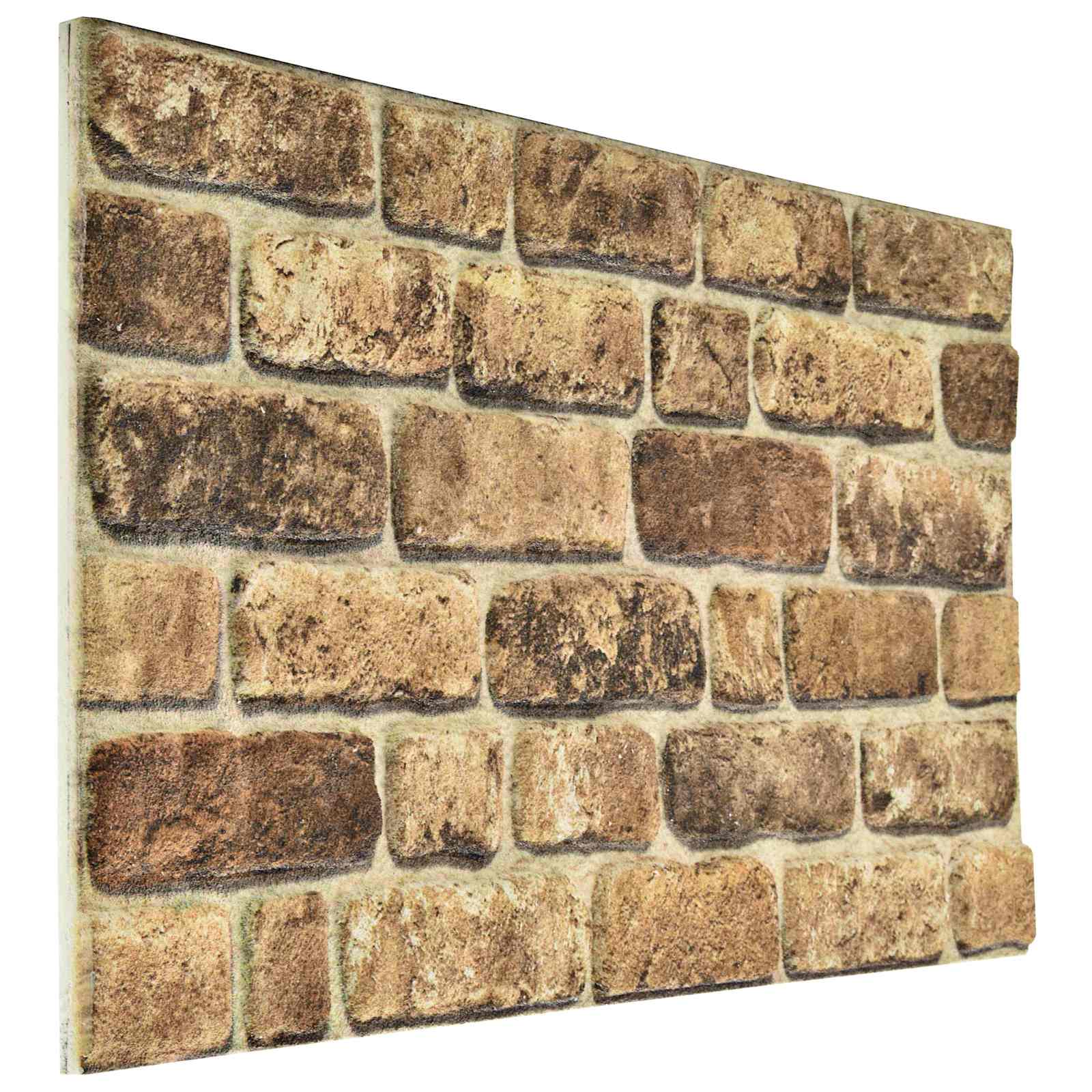 Wandpanelen 10 pcs Donker Zand 100 x 50 cm EPS-schuim