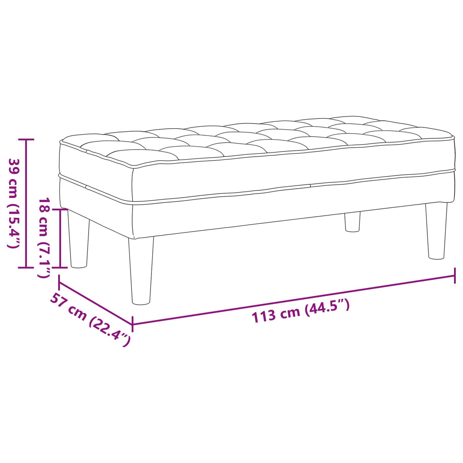 Bankstel 2 st Geel Polyester – afbeelding 11