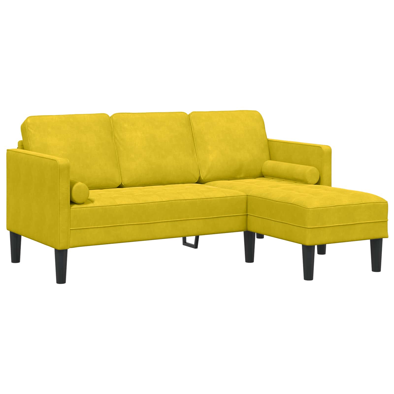 Bankstel 2 st Geel Polyester – afbeelding 3