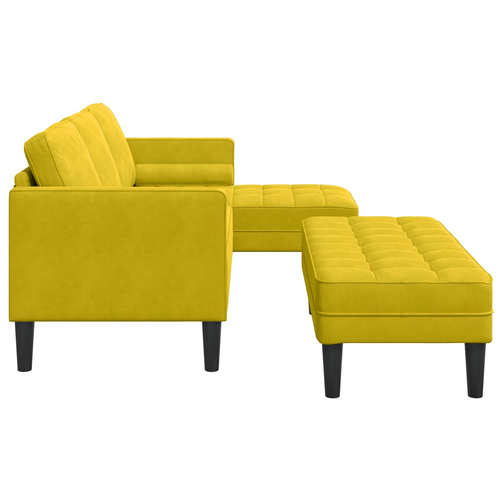 Bankstel 2 st Geel Polyester – afbeelding 5