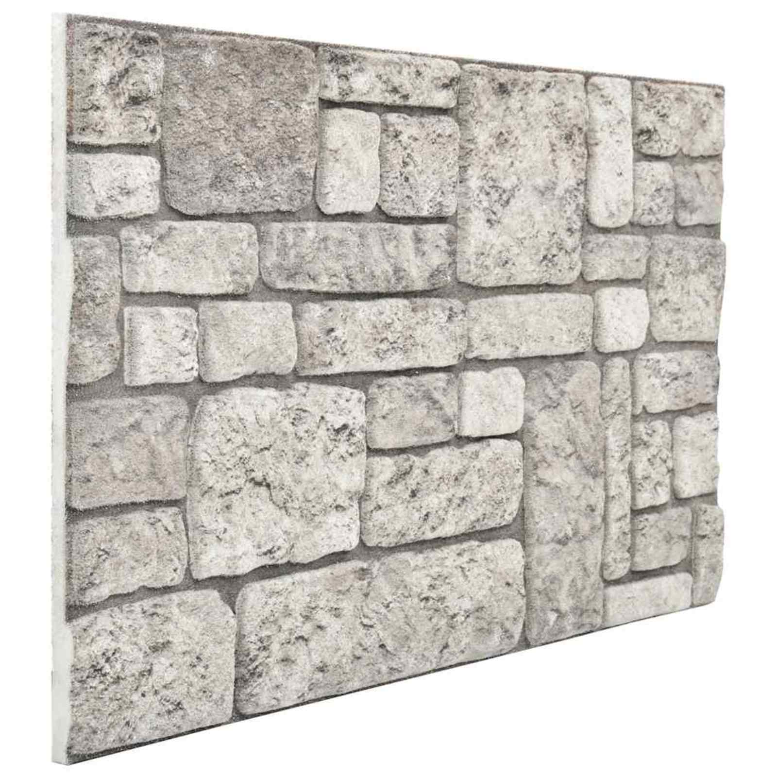 Wandpanelen 10 pcs Grijs 100 x 50 cm EPS-schuim