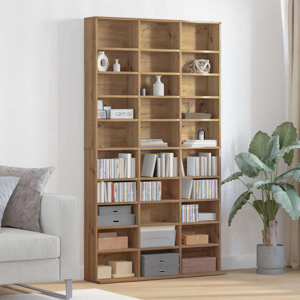 CD Kast Artisan Eiken 101 x 23 x 177,5 cm Bewerkt hout