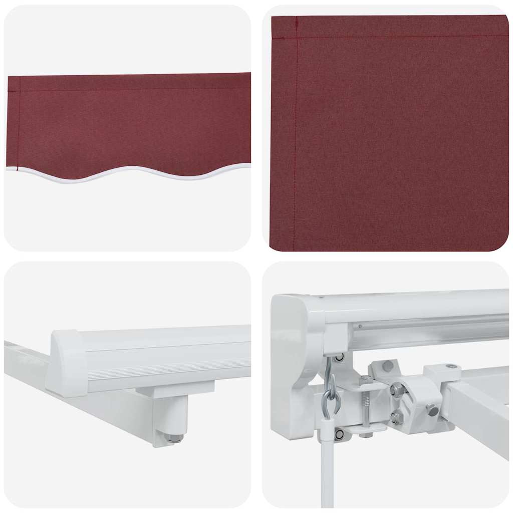 Zijde Frame Bordeauxrood 250 x 200 cm Polyester met PU-coating – afbeelding 8