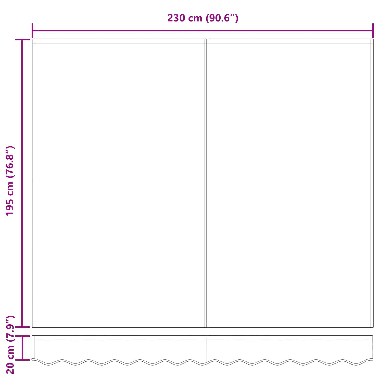 Inklapbaar Zonnescherm Bordeauxrood 250 x 200 cm Stof – afbeelding 11