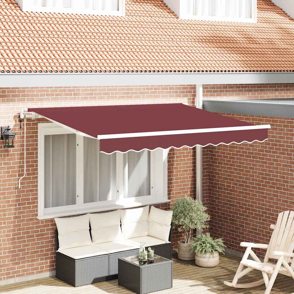 Inklapbaar Zonnescherm Bordeauxrood 250 x 200 cm Stof – afbeelding 1