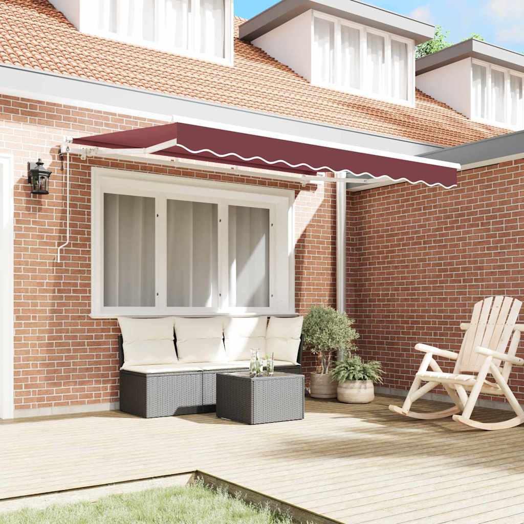 Inklapbaar Zonnescherm Bordeauxrood 250 x 200 cm Stof – afbeelding 3