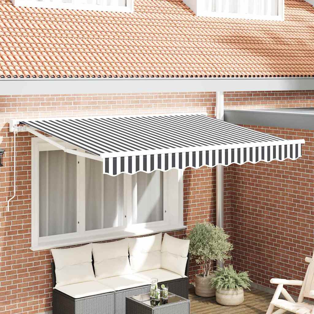 Zijde Frame Antraciet en Wit 250 x 200 cm – afbeelding 1