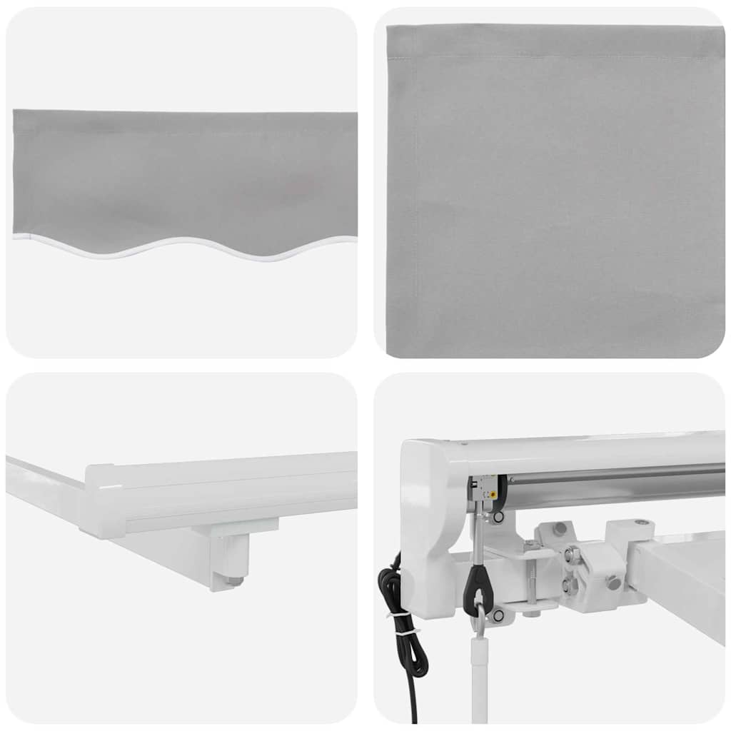 Zijde Frame Lichtgrijs 250 x 200 cm Polyester met PU-coating – afbeelding 8