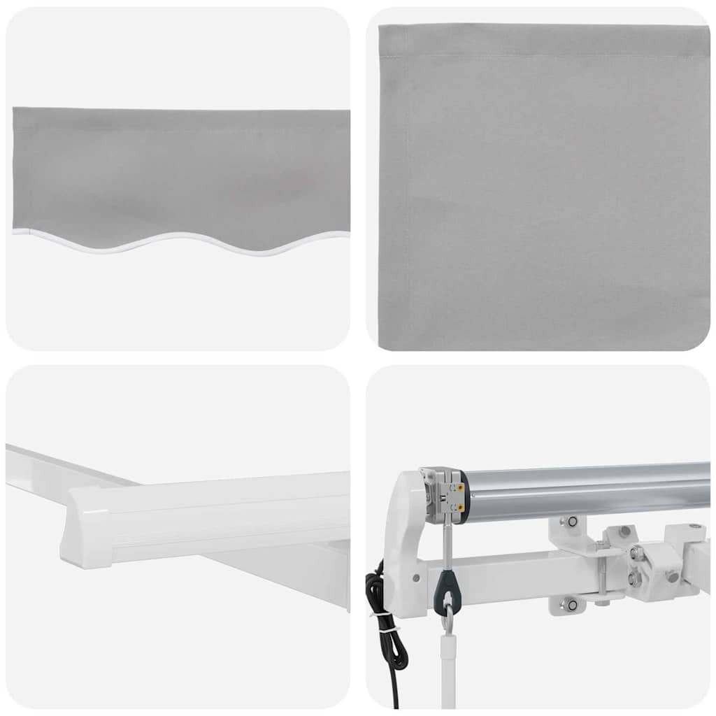Inklapbaar Zonnescherm Lichtgrijs 250 x 200 cm Stof – afbeelding 8