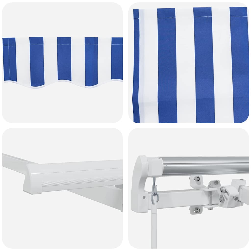 Inklapbaar Zonnescherm Blauw 300 x 200 cm Stof – afbeelding 8