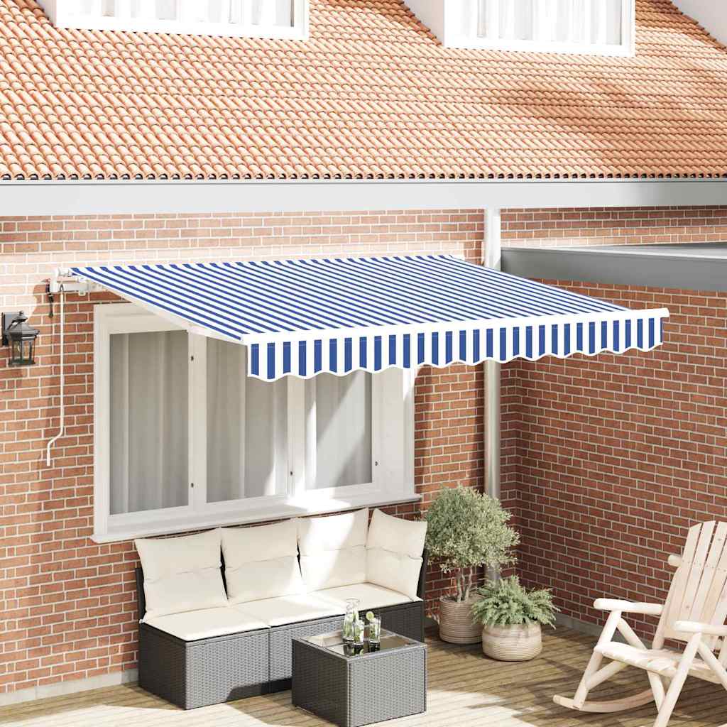 Inklapbaar Zonnescherm Blauw 300 x 200 cm Stof – afbeelding 1
