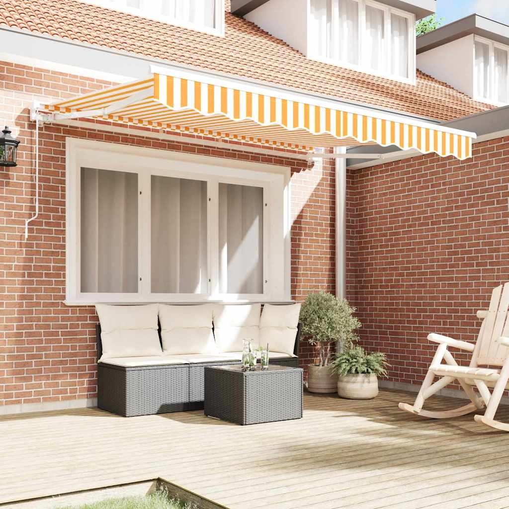 Zijde Frame Geel en Wit 300 x 200 cm Polyester met PU-coating – afbeelding 3