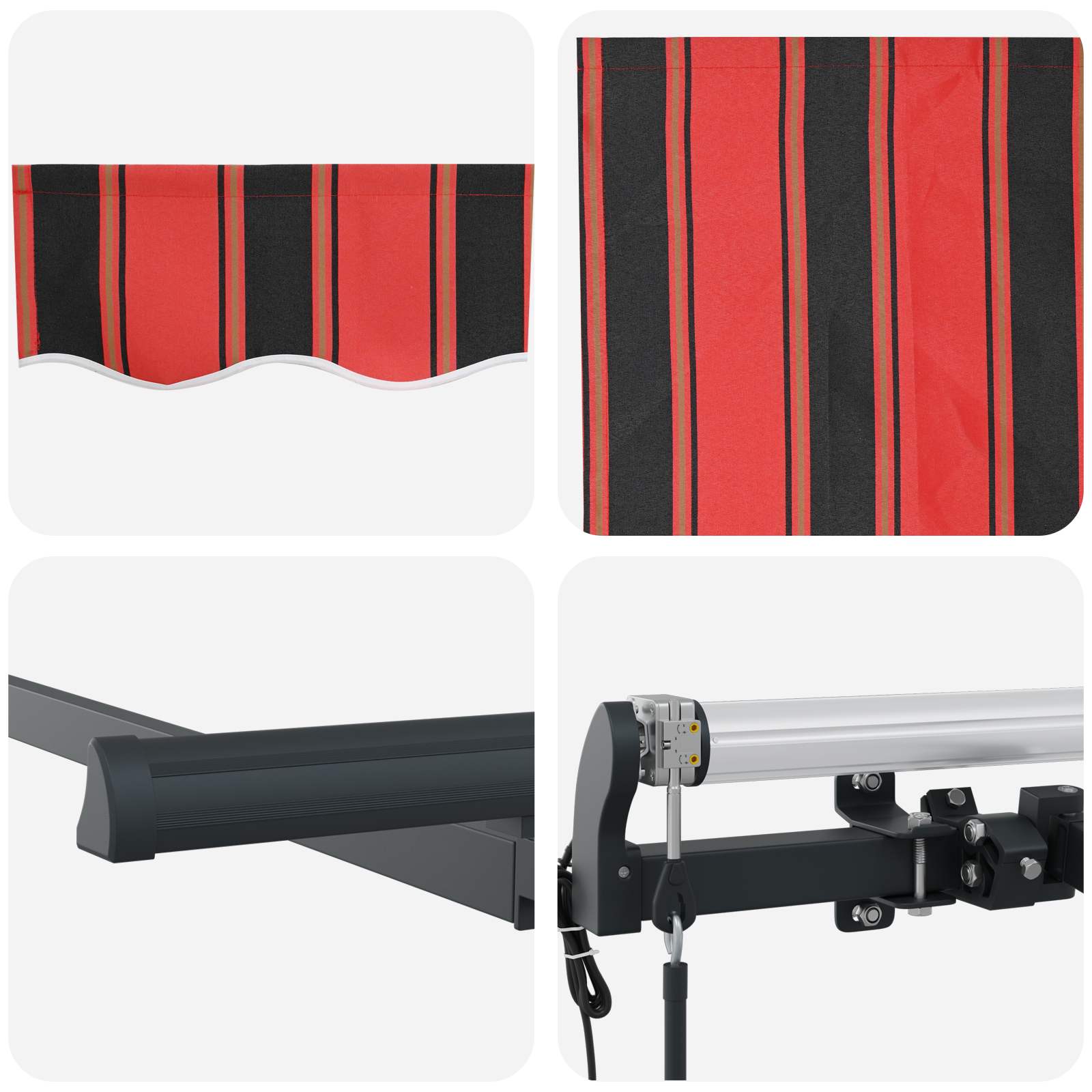 Inklapbaar Zonnescherm Oranje 300 x 200 cm Stof – afbeelding 8