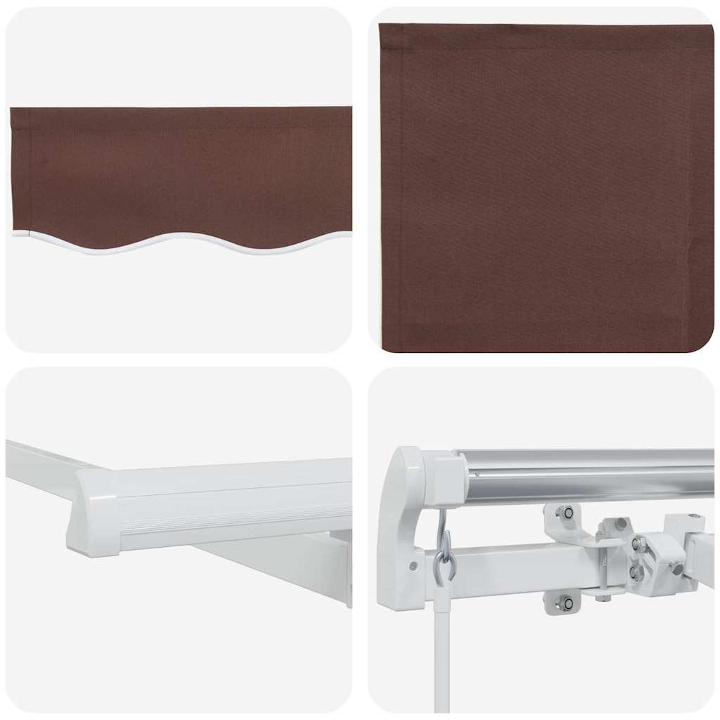 Inklapbaar Zonnescherm Bruin 300 x 200 cm Stof – afbeelding 8