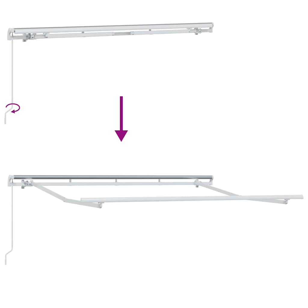 Inklapbaar Zonnescherm Bruin 300 x 200 cm Stof – afbeelding 9