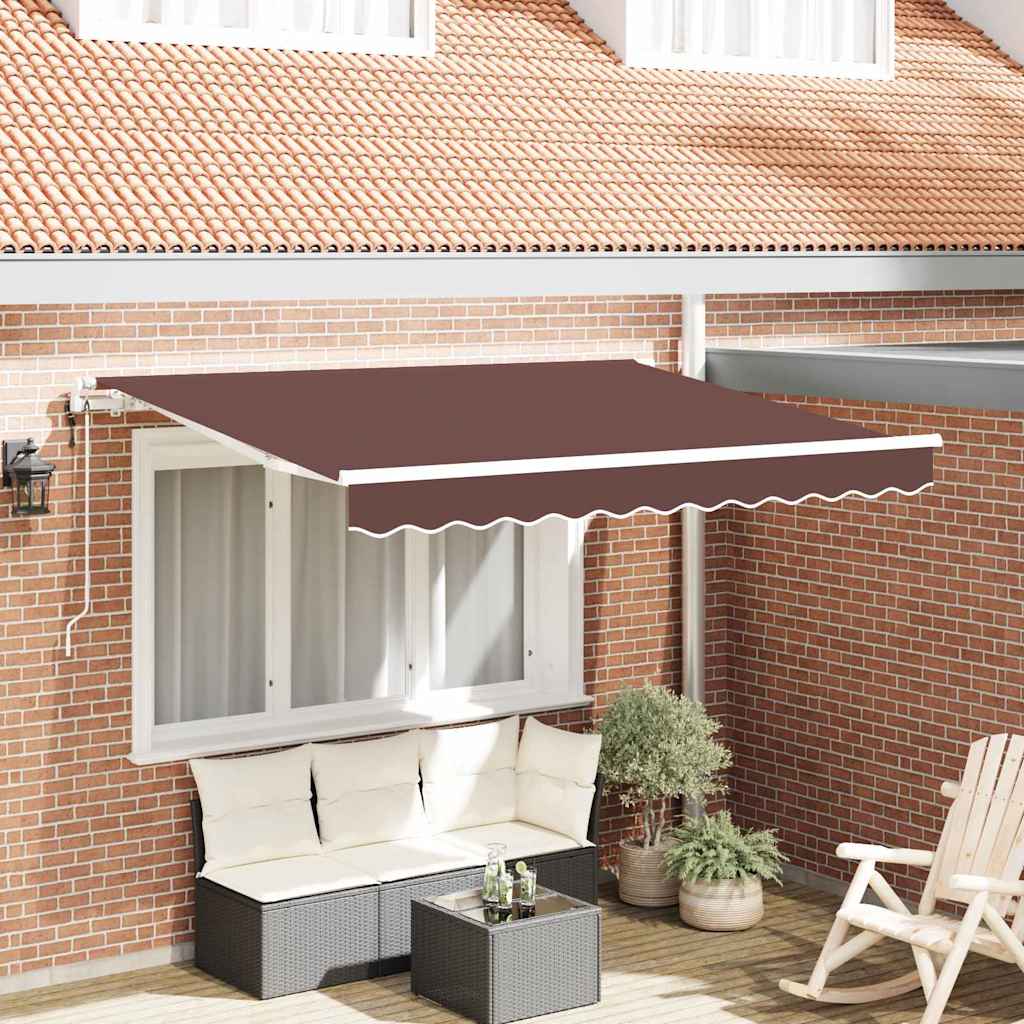 Inklapbaar Zonnescherm Bruin 300 x 200 cm Stof – afbeelding 1