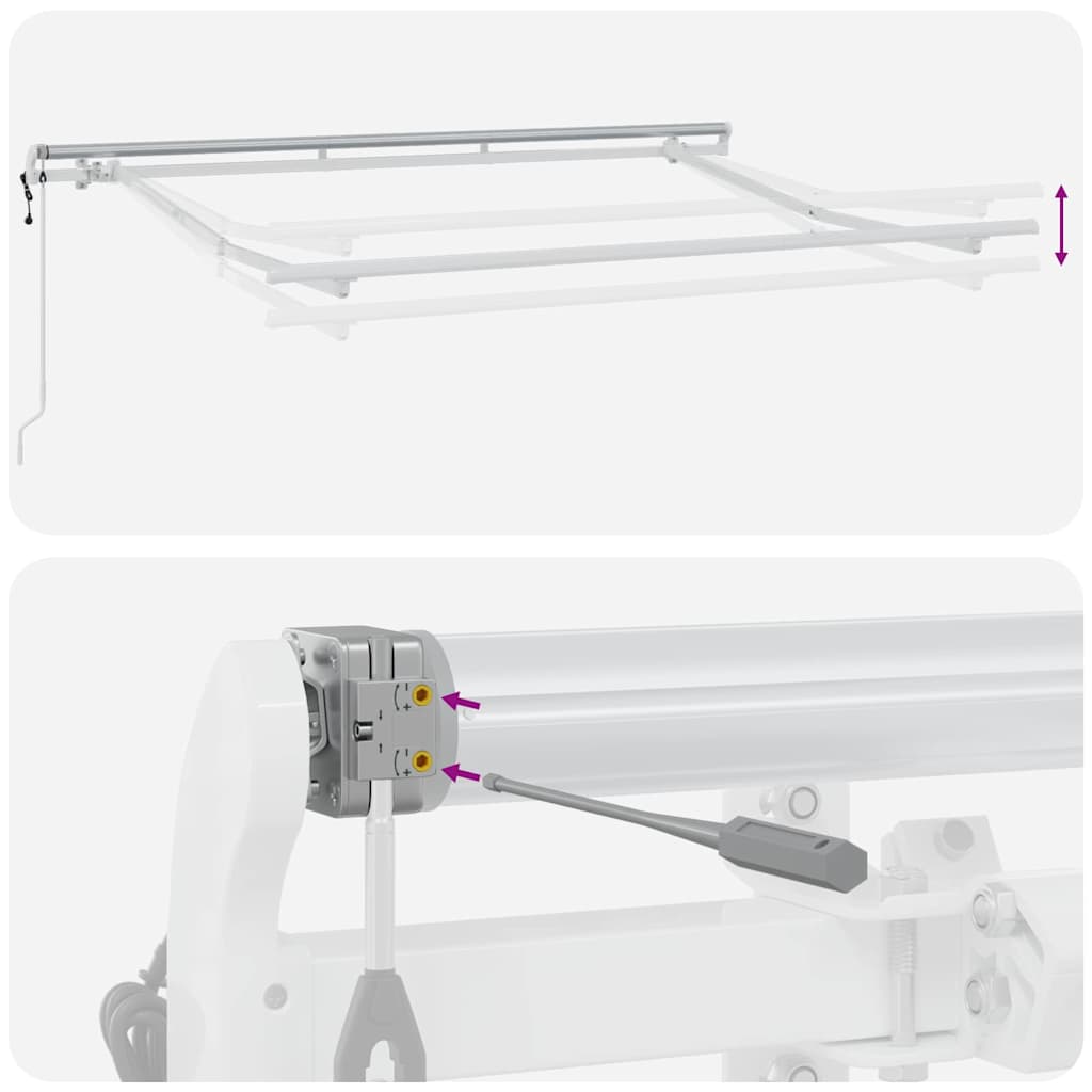 Inklapbaar Zonnescherm Bruin 300 x 200 cm Stof – afbeelding 10
