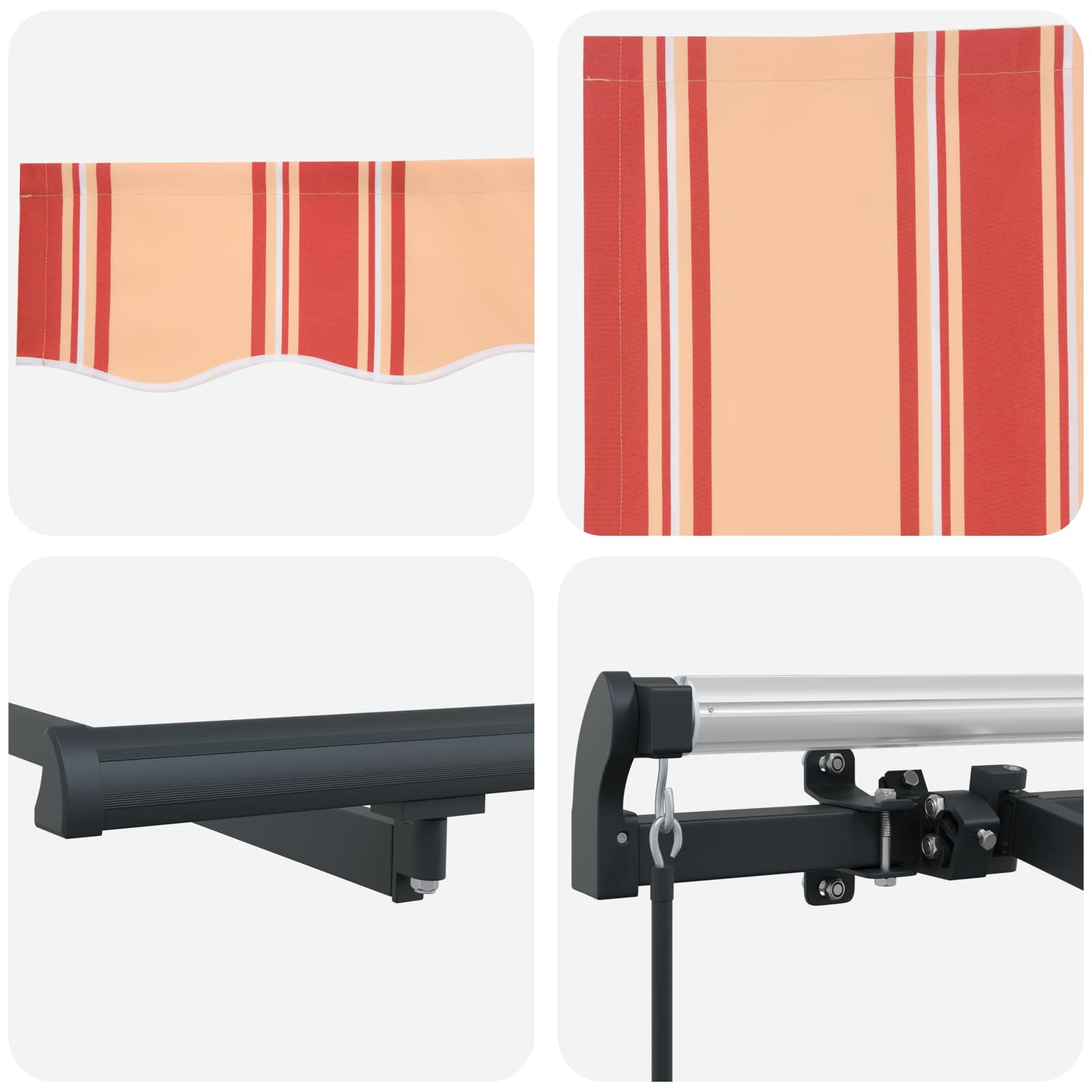 Inklapbaar Zonnescherm Geel 300 x 200 cm Stof – afbeelding 8
