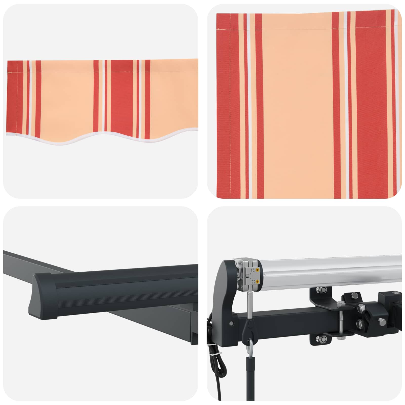 Inklapbaar Zonnescherm Geel 300 x 200 cm Stof – afbeelding 8