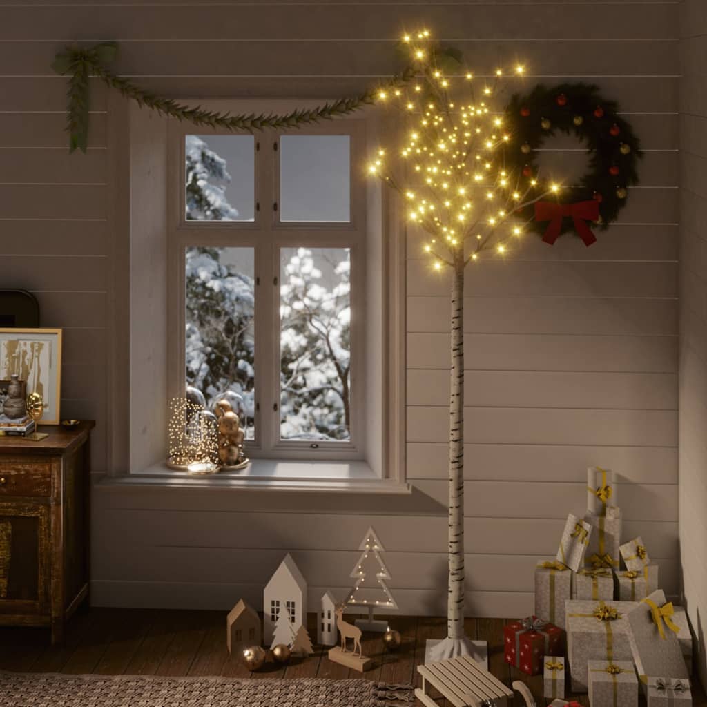 Kerstboom wilg met 220 warmwittte LED's binnen en buiten 2,2 m – afbeelding 1