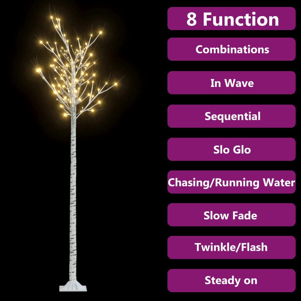 Kerstboom wilg met 220 warmwittte LED's binnen en buiten 2,2 m – afbeelding 3