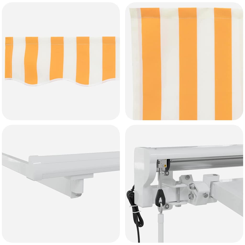 Zijde Frame Geel en Wit 350 x 200 cm Polyester met PU-coating – afbeelding 8