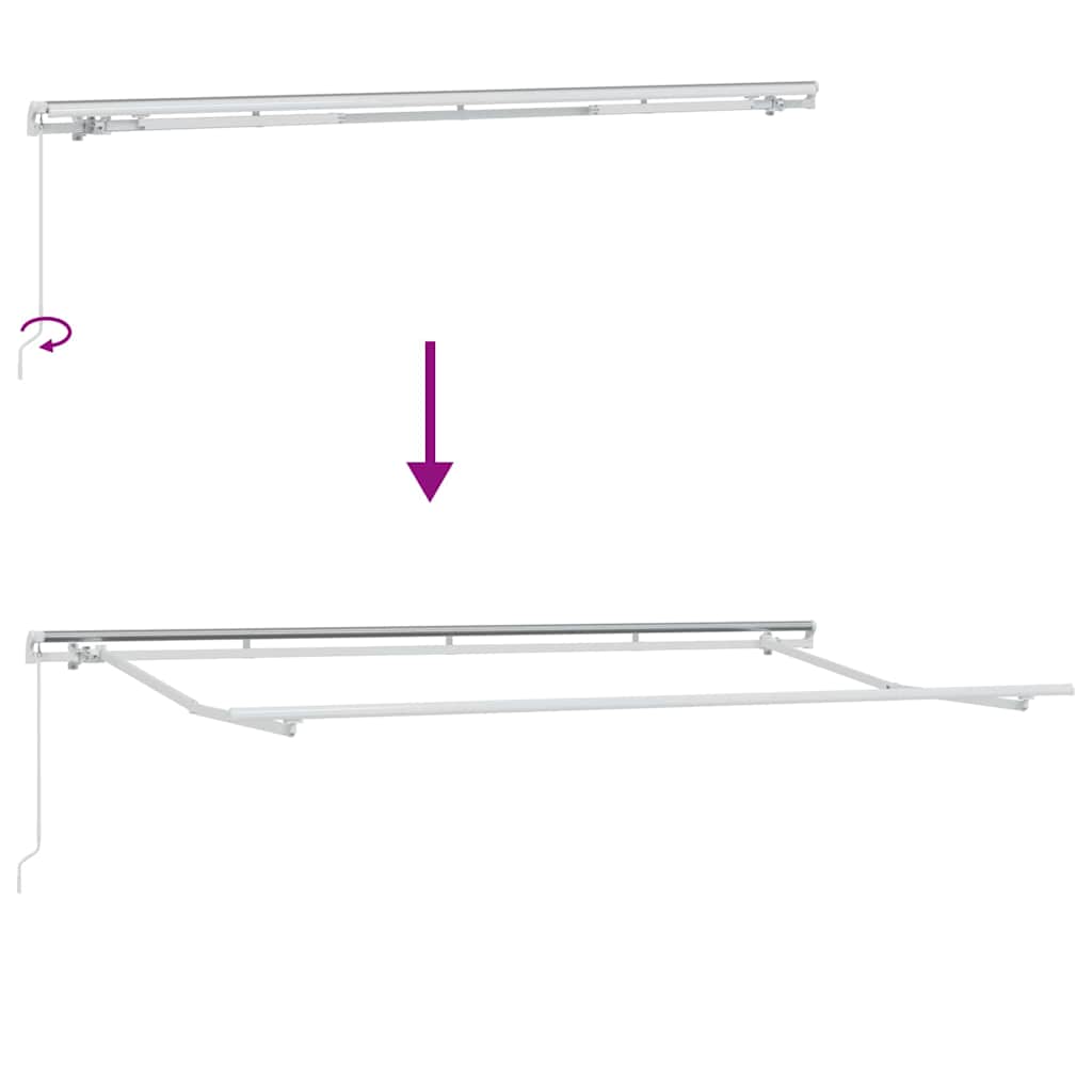 Inklapbaar Zonnescherm Geel 350 x 200 cm Stof – afbeelding 9