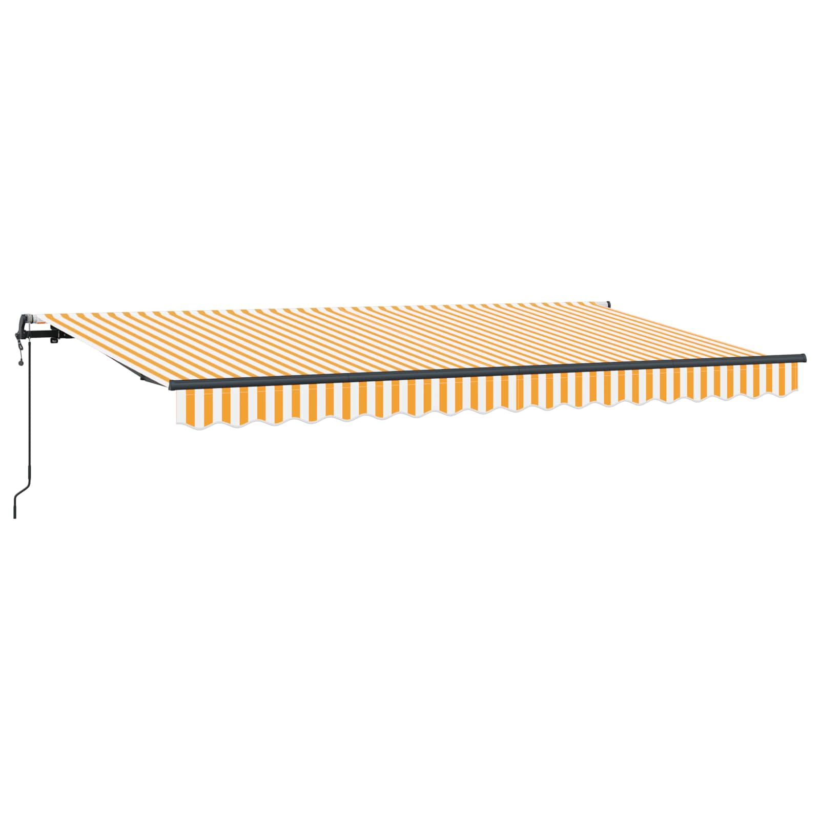Inklapbaar Zonnescherm Geel 350 x 200 cm Stof – afbeelding 2