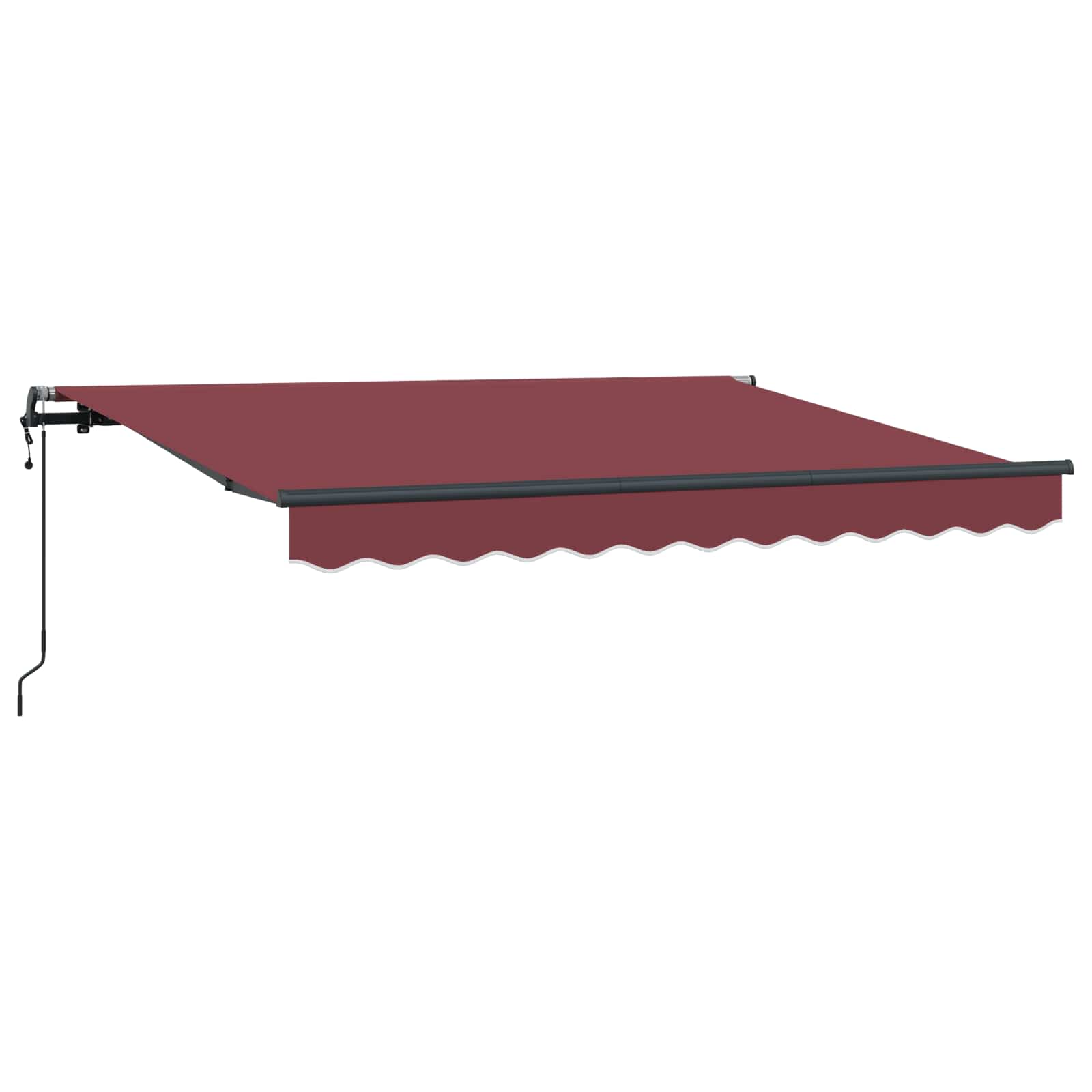 Inklapbaar Zonnescherm Bordeauxrood 350 x 200 x 165 cm Stof – afbeelding 2