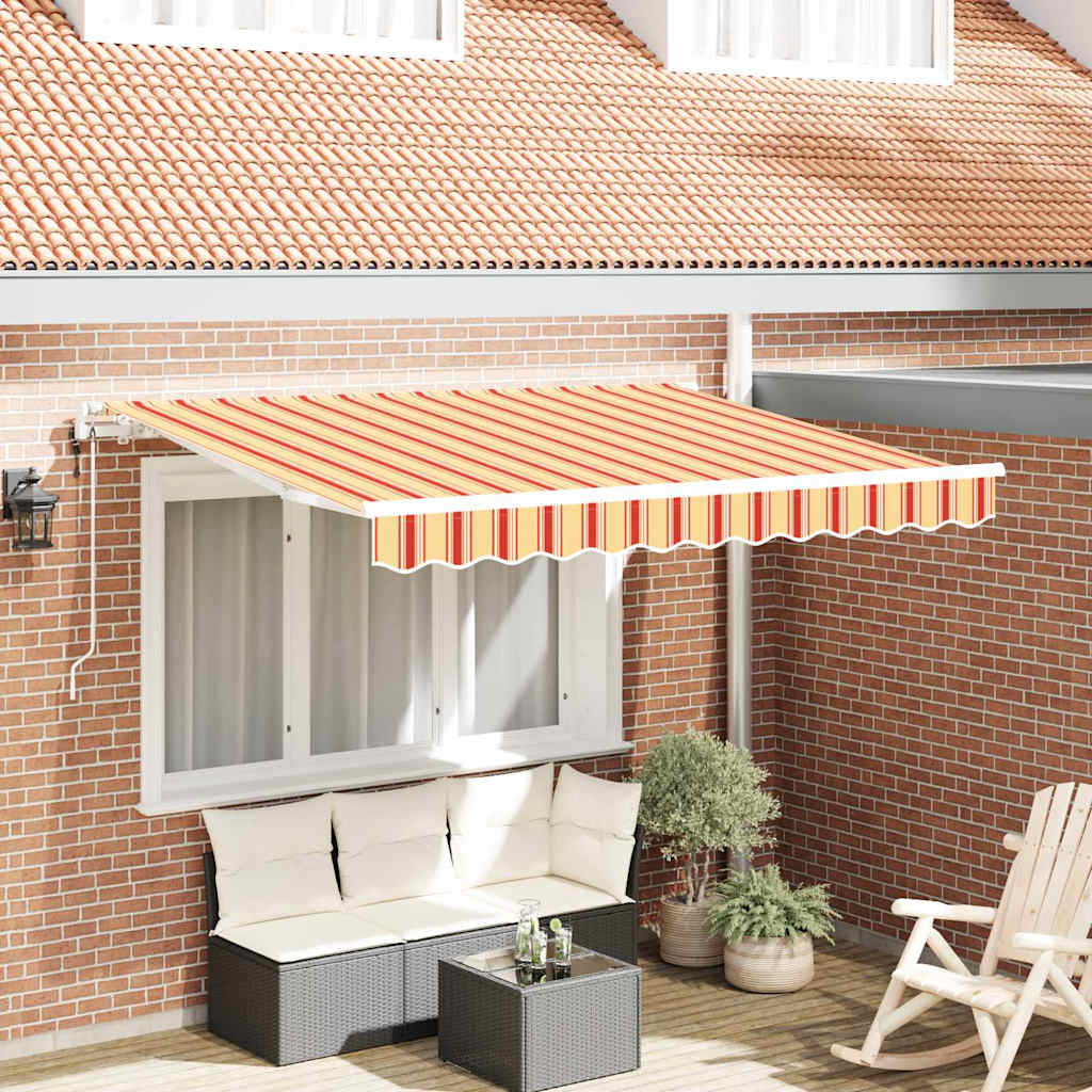 Inklapbaar Zonnescherm Geel 350 x 200 cm Stof