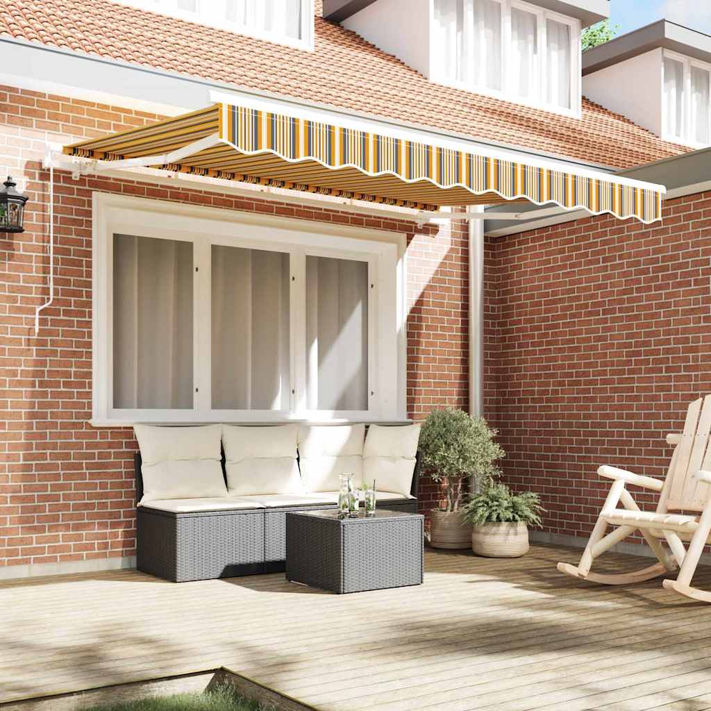 Inklapbaar Zonnescherm Geel 350 x 200 cm Stof – afbeelding 3