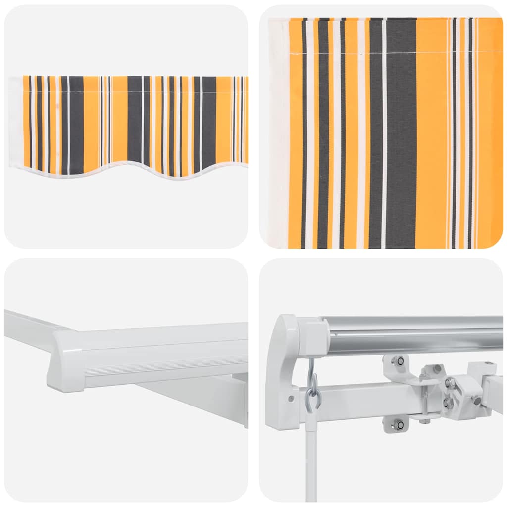 Inklapbaar Zonnescherm Geel 350 x 200 cm Stof – afbeelding 8