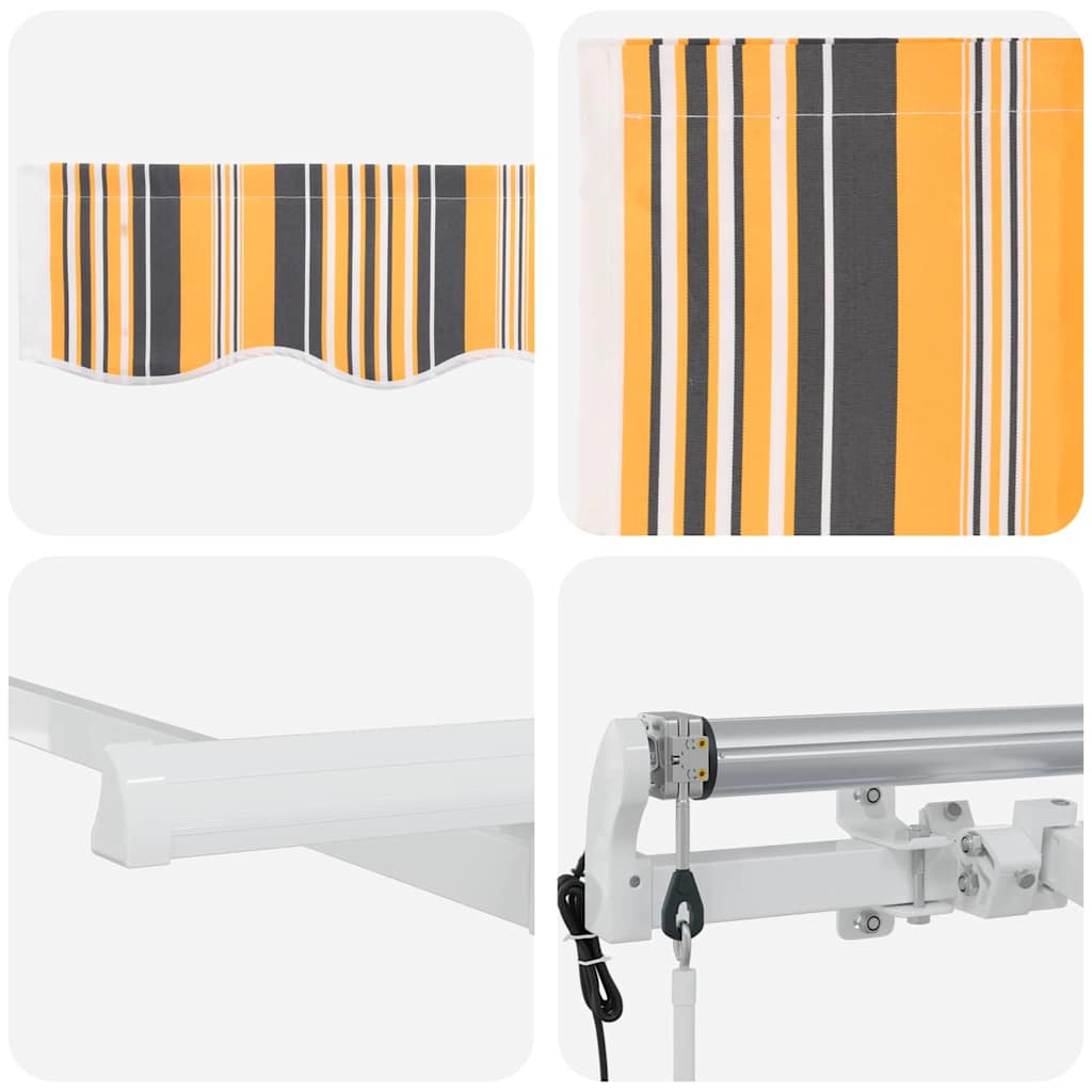 Inklapbaar Zonnescherm Geel 350 x 200 cm Stof – afbeelding 8