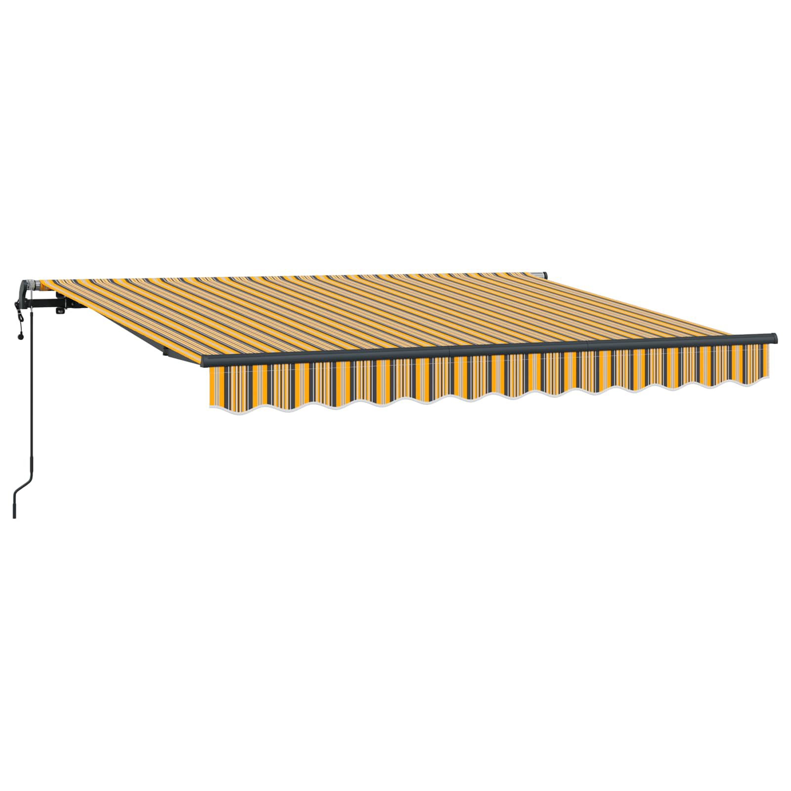 Inklapbaar Zonnescherm Geel 350 x 200 cm Stof – afbeelding 2
