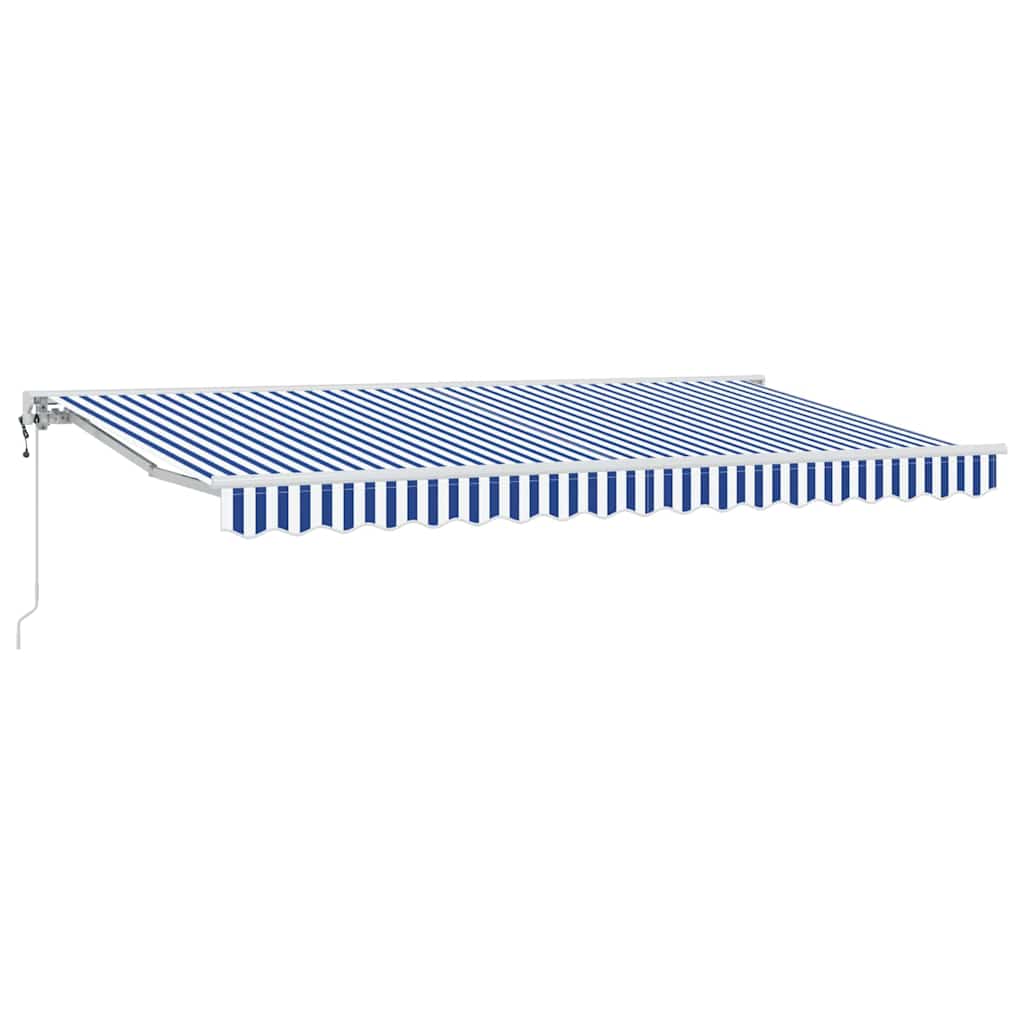 Zijde Frame Blauw en Wit 400 x 200 cm Polyester met PU-coating – afbeelding 2