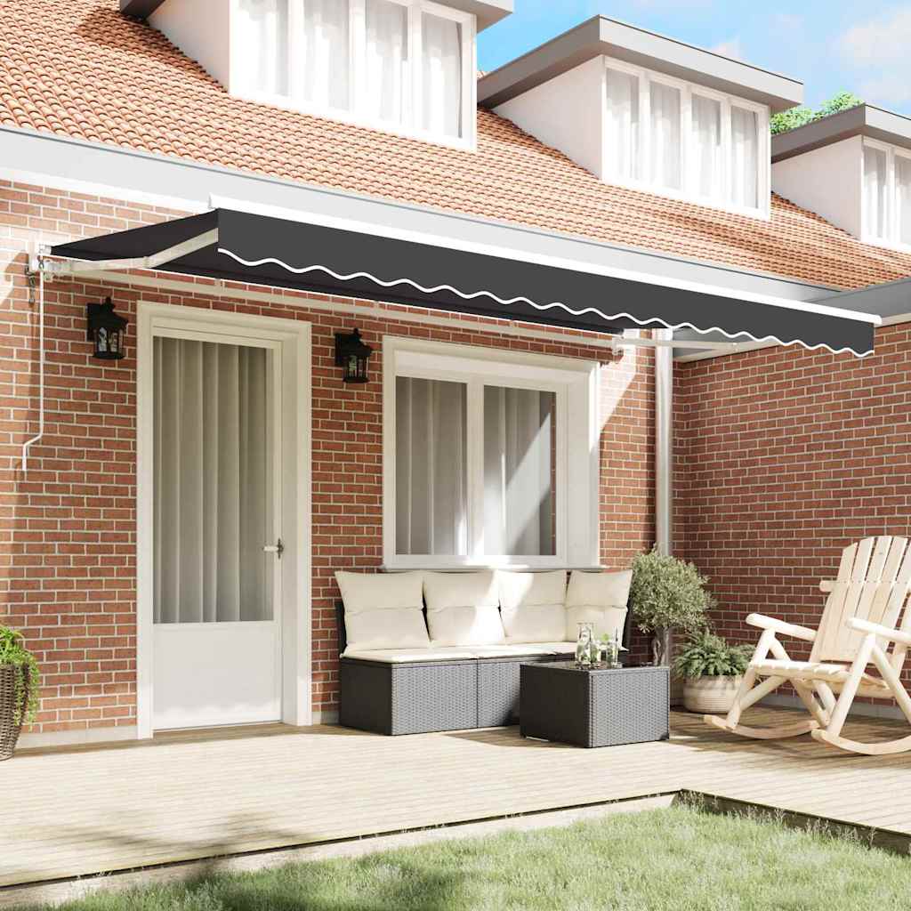 Zijde Frame Antraciet 400 x 200 cm Polyester met PU-coating – afbeelding 3