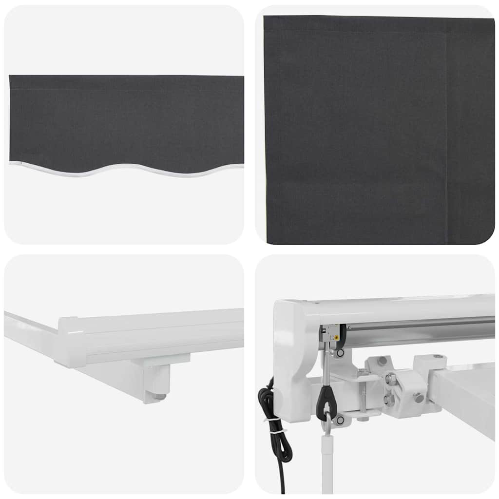 Zijde Frame Antraciet 400 x 200 cm Polyester met PU-coating – afbeelding 8