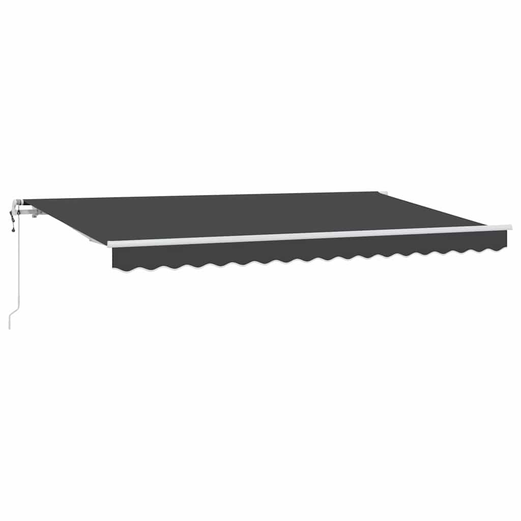 Inklapbaar Zonnescherm Antraciet 400 x 200 cm Stof – afbeelding 2