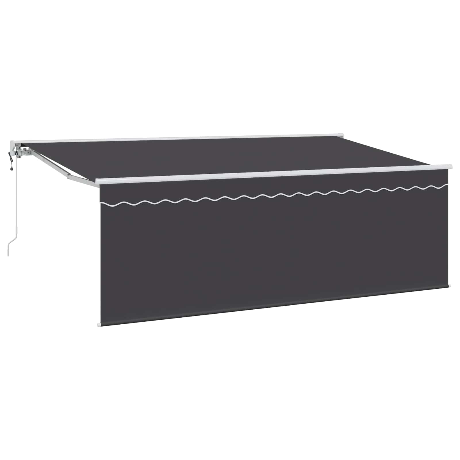 Inklapbaar Zonnescherm Antraciet 400 x 200 cm – afbeelding 1