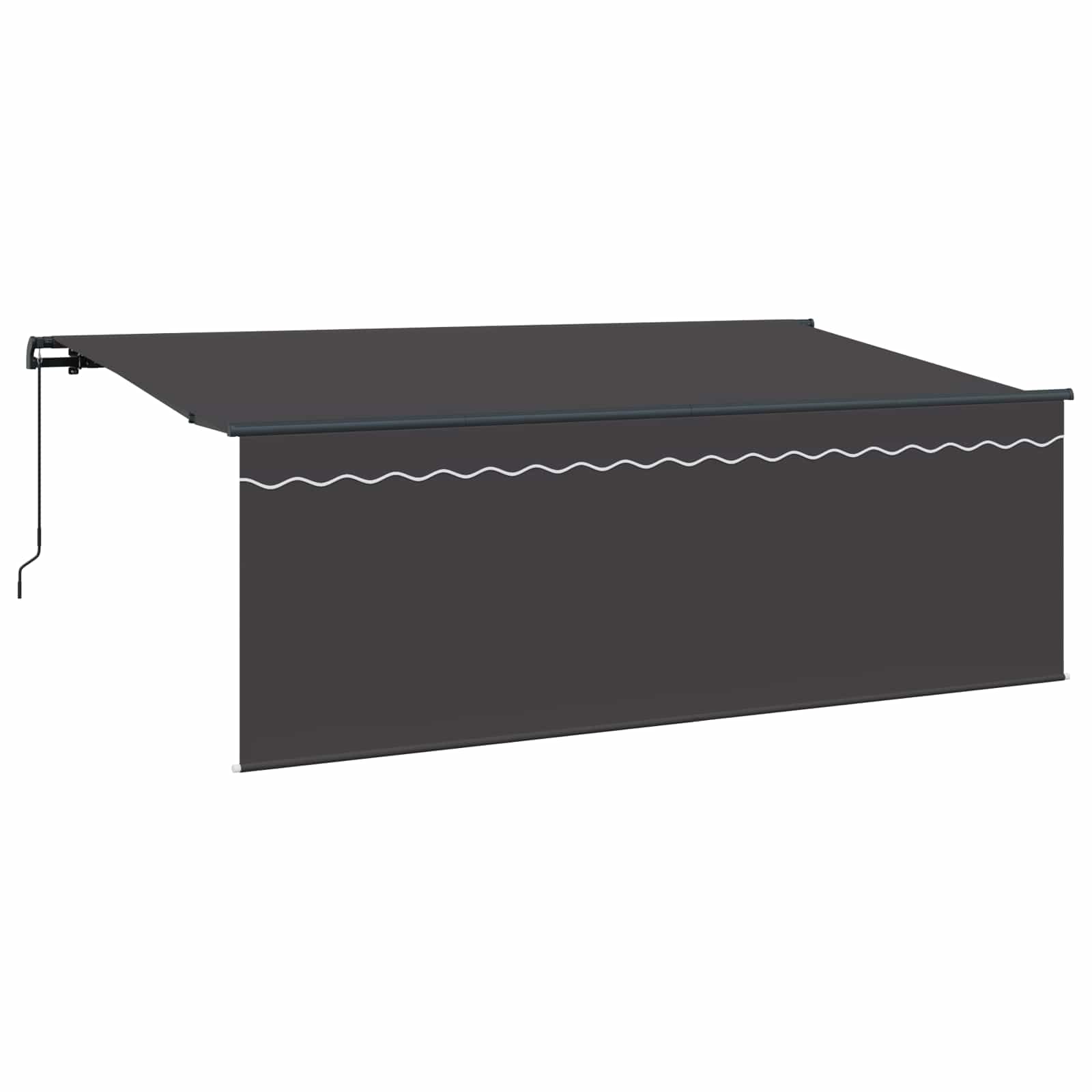 Inklapbaar Zonnescherm Antraciet 400 x 200 cm – afbeelding 2